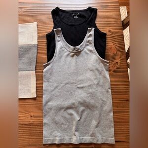 Girls set of Black and Gray Tank Tops size M